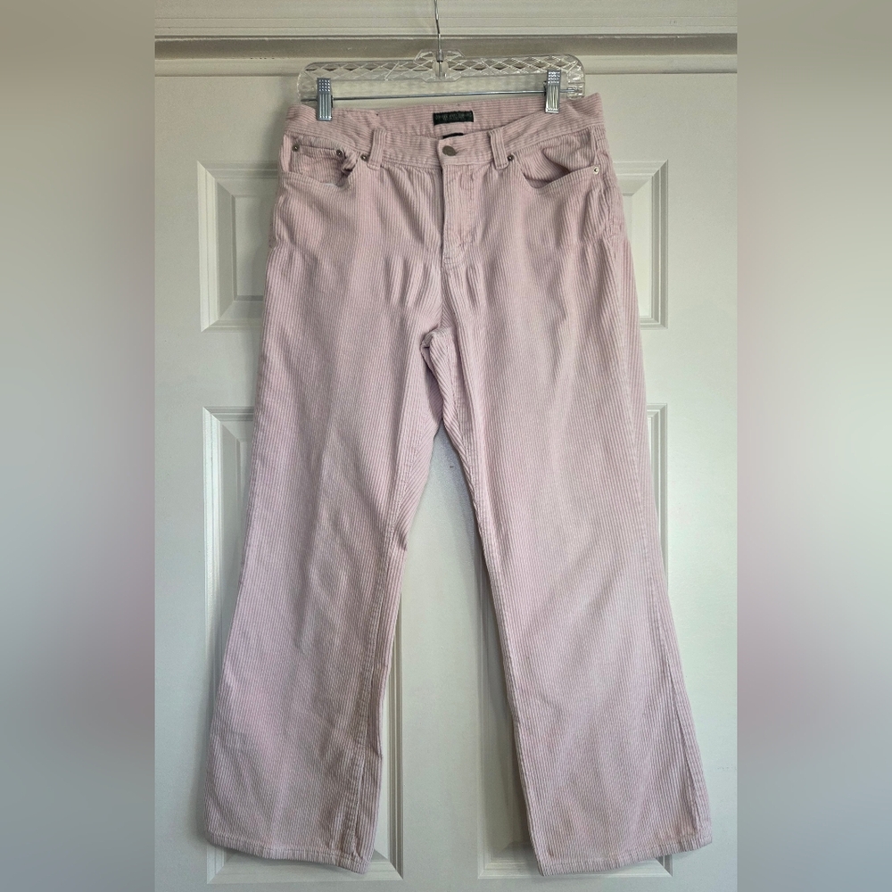 Lauren Ralph Lauren Ballerina Pink Bootcut Corduroy Pants - Sze 10P (Petite)